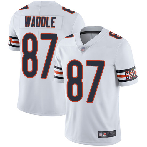 Chicago Bears Limited White Men Tom Waddle Road Jersey NFL Football #87 Vapor Untouchable->chicago bears->NFL Jersey